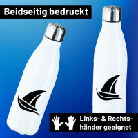 Edelstahl-Trinkflasche Segeln Segelboot 500ml Wasserflasche