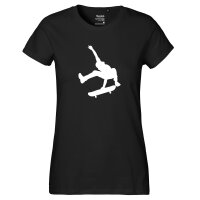 Damen T-Shirt Skateboarden Silhouette Größe...