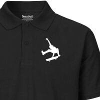 Herren Polo Shirt Skateboarden Silhouette...