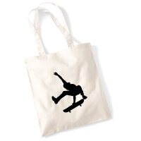Jutebeutel Skateboarden Silhouette 10 Liter