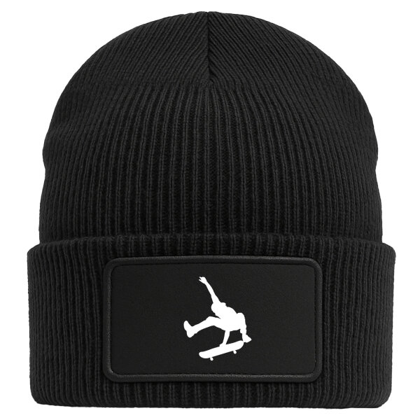 Beanie Skateboarden Silhouette Black Mütze