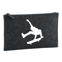 Kulturbeutel Skateboarden Silhouette 1 Liter Filz...