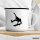 Emaille Tasse Skateboarden Silhouette 300ml Vintage Emaille Becher