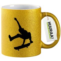 Glitzertasse Skateboarden Silhouette 330ml