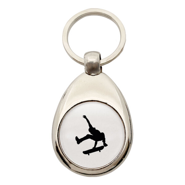 Schlüsselanhänger Skateboarden Silhouette