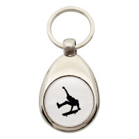 Schlüsselanhänger Skateboarden Silhouette