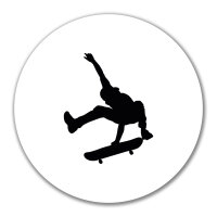Aufkleber Skateboarden Silhouette 10cm Sticker