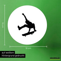 Aufkleber Skateboarden Silhouette 10cm Sticker