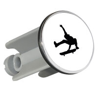 Waschbeckenstöpsel Skateboarden Silhouette 4cm...