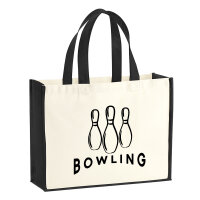 Jutetasche Bowling Pinns 21 Liter Black
