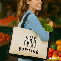 Jutetasche Bowling Pinns 21 Liter Black