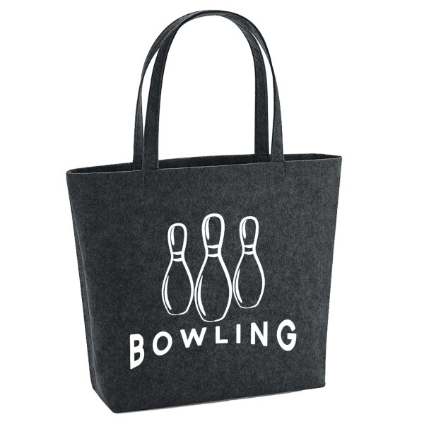 Filzshopper Bowling Pinns 22 Liter Filztasche
