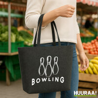 Filzshopper Bowling Pinns 22 Liter Filztasche