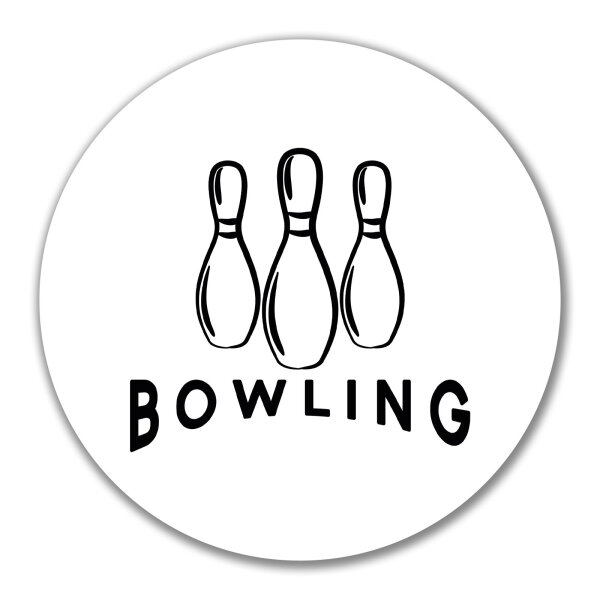 Aufkleber Bowling Pinns 10cm Sticker