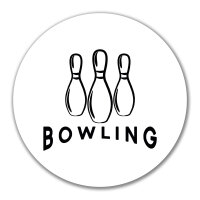 Aufkleber Bowling Pinns 10cm Sticker