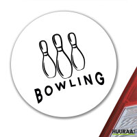 Aufkleber Bowling Pinns 10cm Sticker