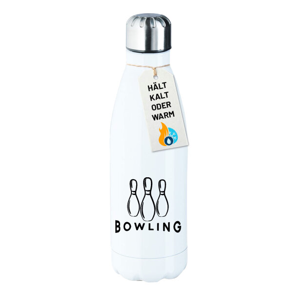 Edelstahl-Trinkflasche Bowling Pinns 500ml Wasserflasche