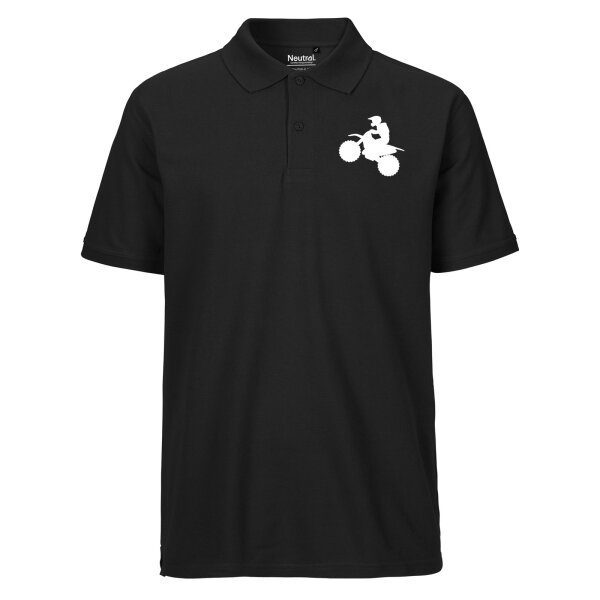 Herren Polo Shirt Motocross Silhouette Größe S-3XL