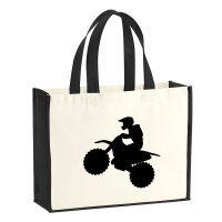 Jutetasche Motocross Silhouette 21 Liter Black