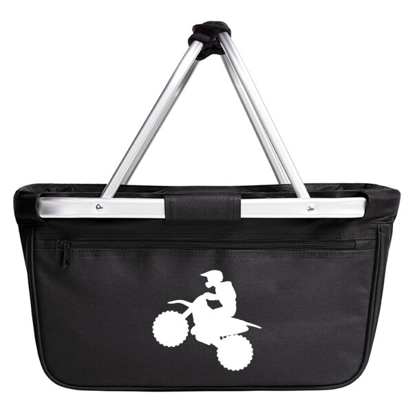 Einkaufskorb faltbar Motocross Silhouette 20 Liter Tragekorb Black