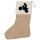 Weihnachtsstrumpf Motocross Silhouette Beige