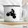 Emaille Tasse Motocross Silhouette 300ml Vintage Emaille Becher
