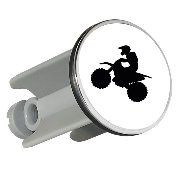 Waschbeckenstöpsel Motocross Silhouette 4cm Abflussstopfen