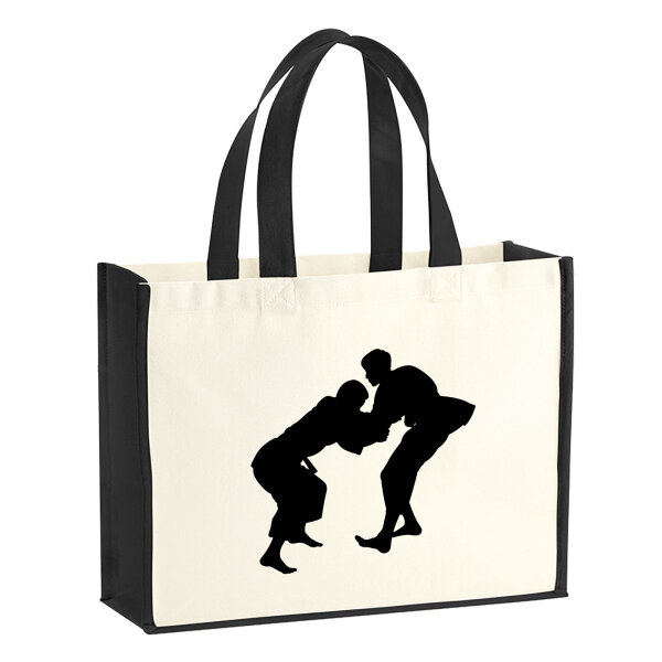 Jutetasche Judo Silhouette 21 Liter Black