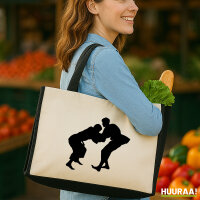 Jutetasche Judo Silhouette 21 Liter Black