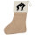 Weihnachtsstrumpf Judo Silhouette Beige