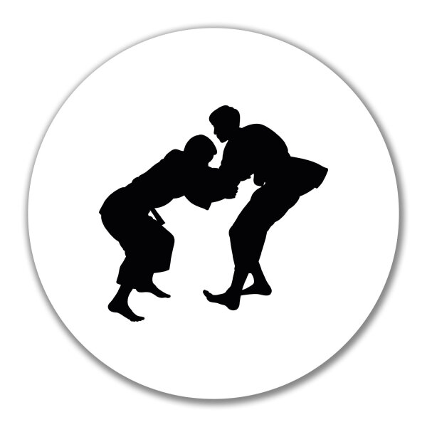 Aufkleber Judo Silhouette 10cm Sticker