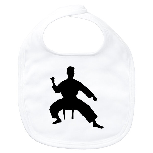 Baby Lätzchen Taekwondo Silhouette