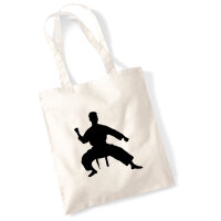 Jutebeutel Taekwondo Silhouette 10 Liter