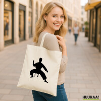 Jutebeutel Taekwondo Silhouette 10 Liter