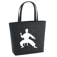 Filzshopper Taekwondo Silhouette 22 Liter Filztasche