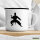 Emaille Tasse Taekwondo Silhouette 300ml Vintage Emaille Becher