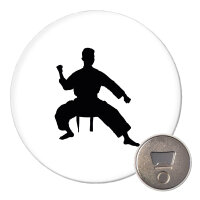Magnet Taekwondo Silhouette 59mm Kühlschrankmagnet Flaschenöffner