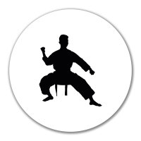 Aufkleber Taekwondo Silhouette 10cm Sticker