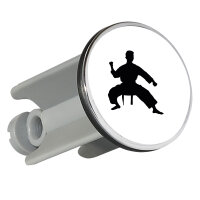 Waschbeckenstöpsel Taekwondo Silhouette 4cm...