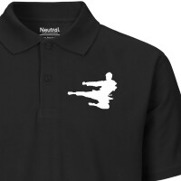 Herren Polo Shirt Karate Silhouette Größe S-3XL