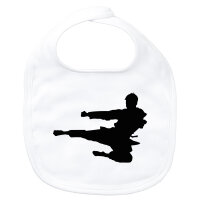 Baby Lätzchen Karate Silhouette Klettverschluss