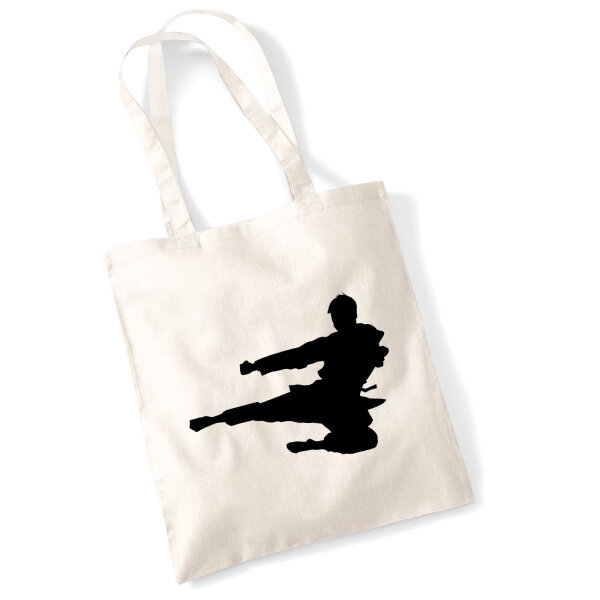 Jutebeutel Karate Silhouette 10 Liter