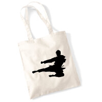Jutebeutel Karate Silhouette 10 Liter