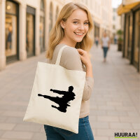 Jutebeutel Karate Silhouette 10 Liter
