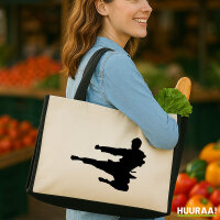 Jutetasche Karate Silhouette 21 Liter Black
