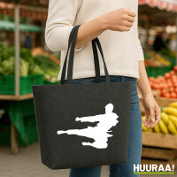 Filzshopper Karate Silhouette 22 Liter Filztasche