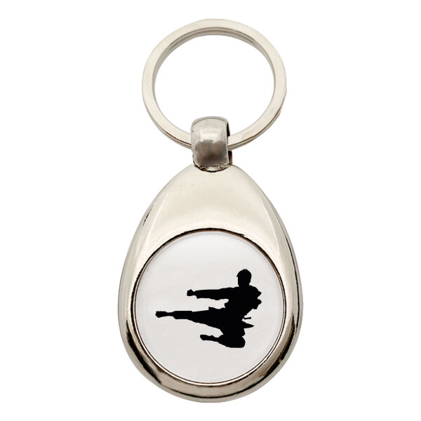 Schlüsselanhänger Karate Silhouette