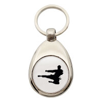 Schlüsselanhänger Karate Silhouette