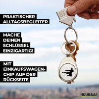 Schlüsselanhänger Karate Silhouette