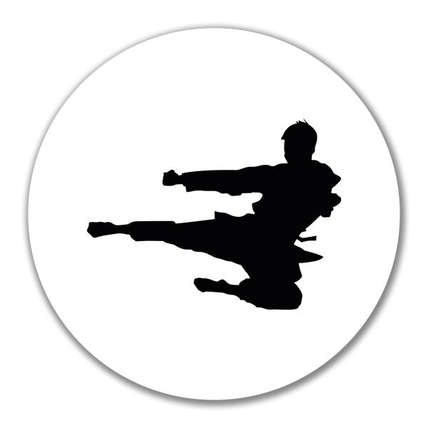 Aufkleber Karate Silhouette 10cm Sticker
